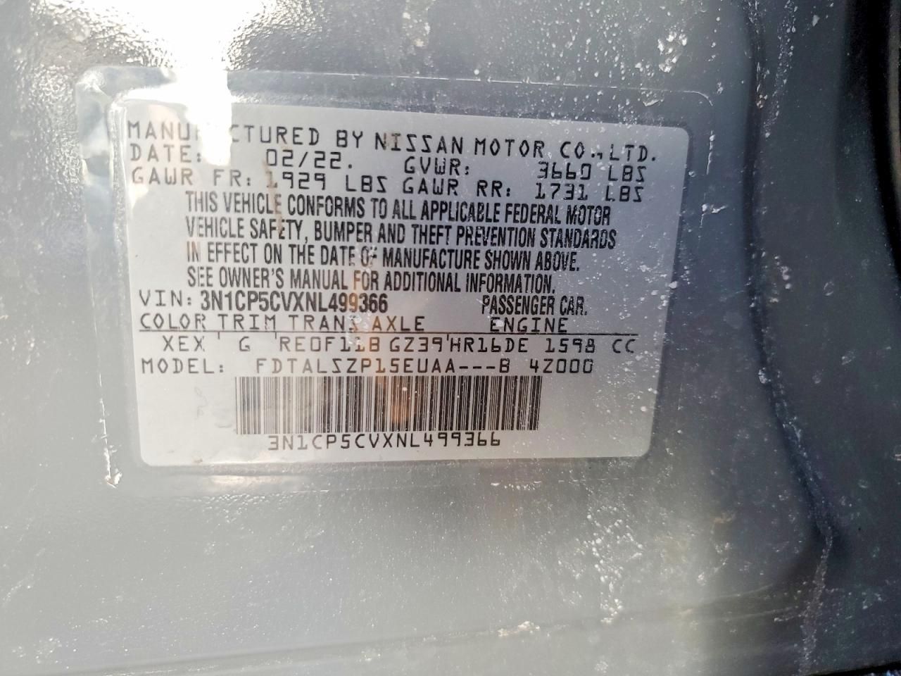 2022 Nissan Kicks sv