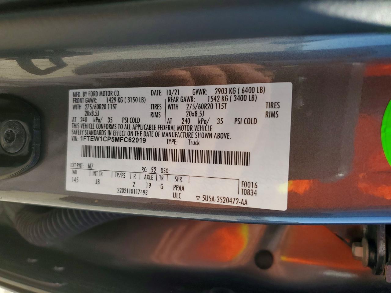 2021 Ford F150 Supercrew