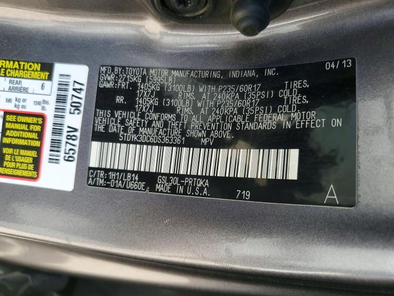 2013 Toyota Sienna xle