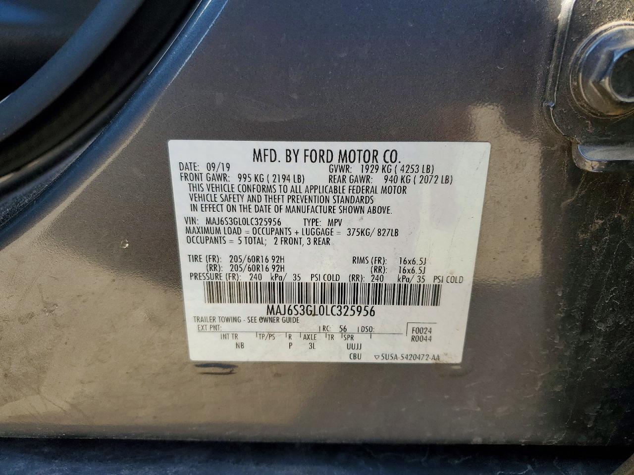 2020 Ford Ecosport se