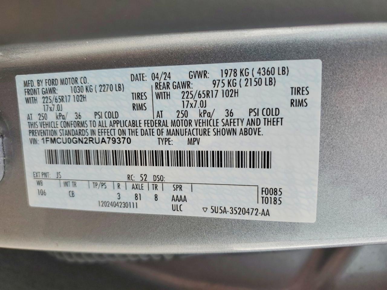 2024 Ford Escape Active