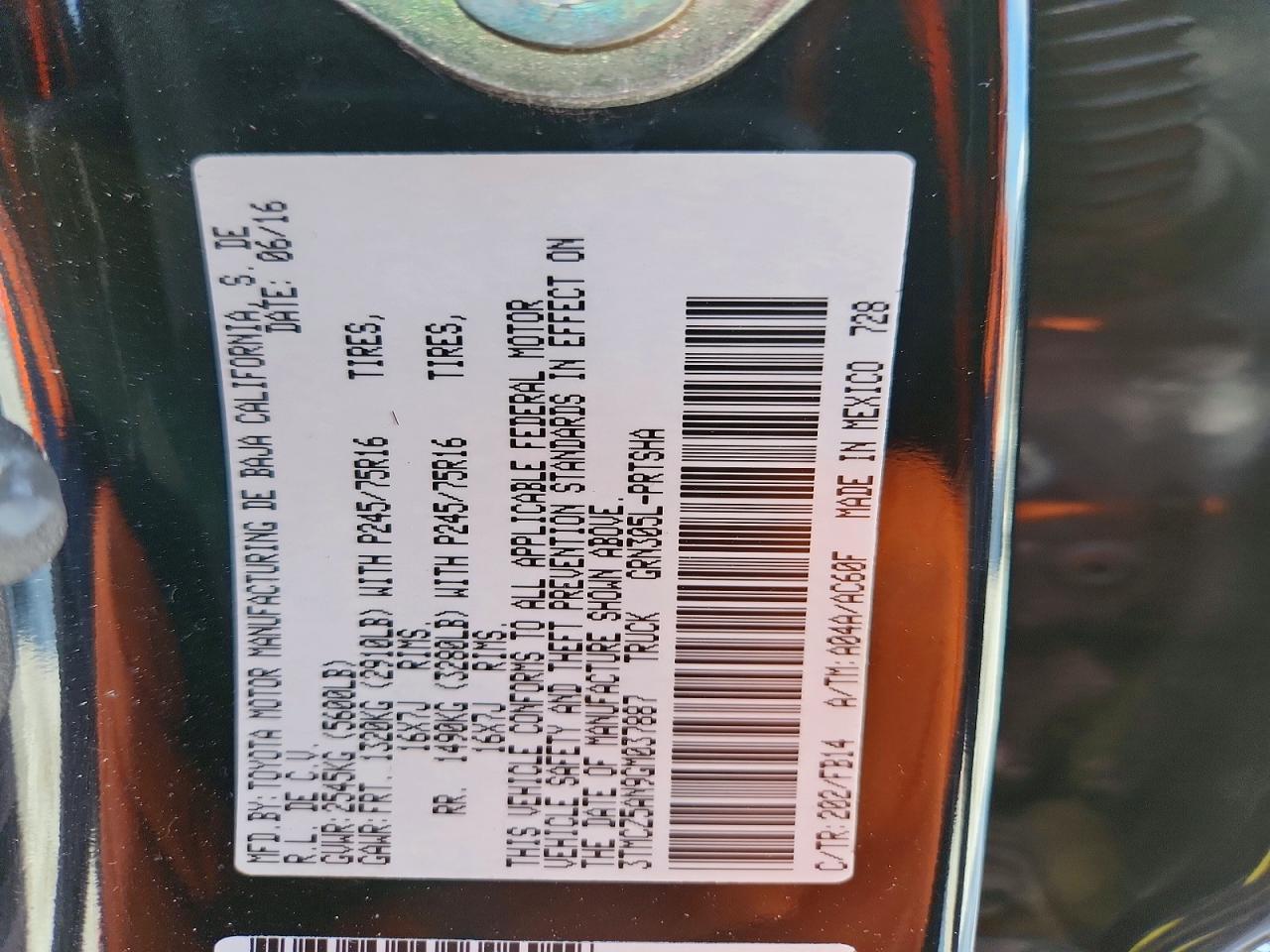 2016 Toyota Tacoma Double Cab