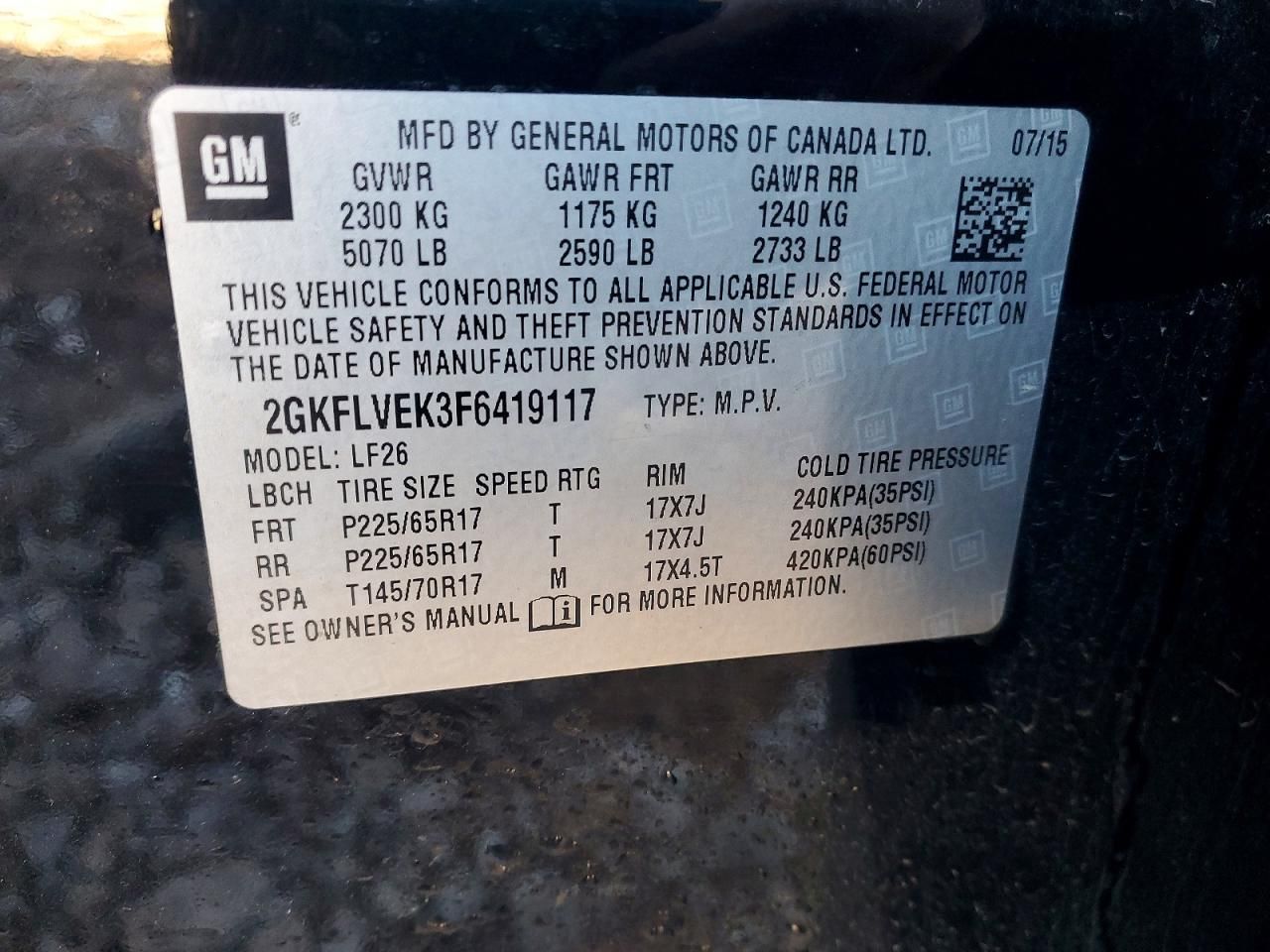 2015 GMC Terrain sle