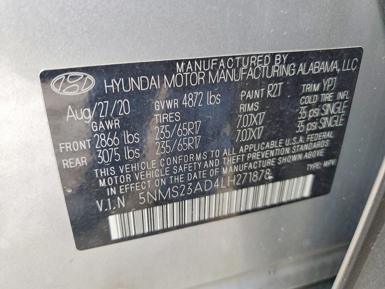 2020 Hyundai Santa fe se