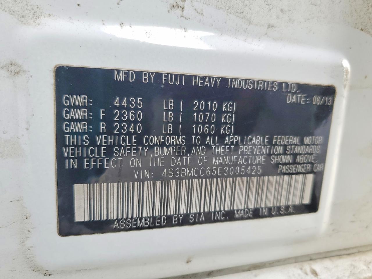 2014 Subaru Legacy 2.5i Premium