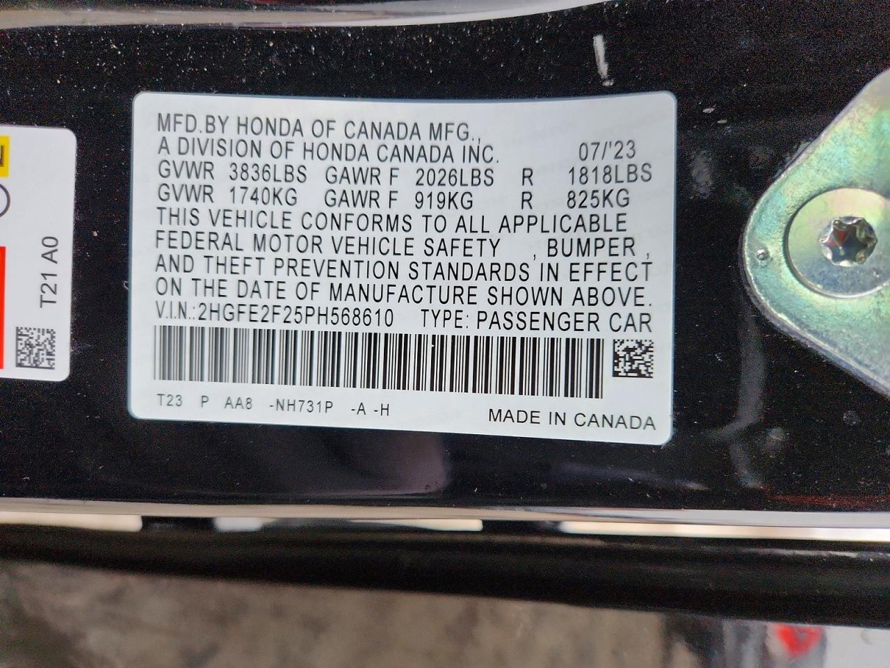 2023 Honda Civic lx