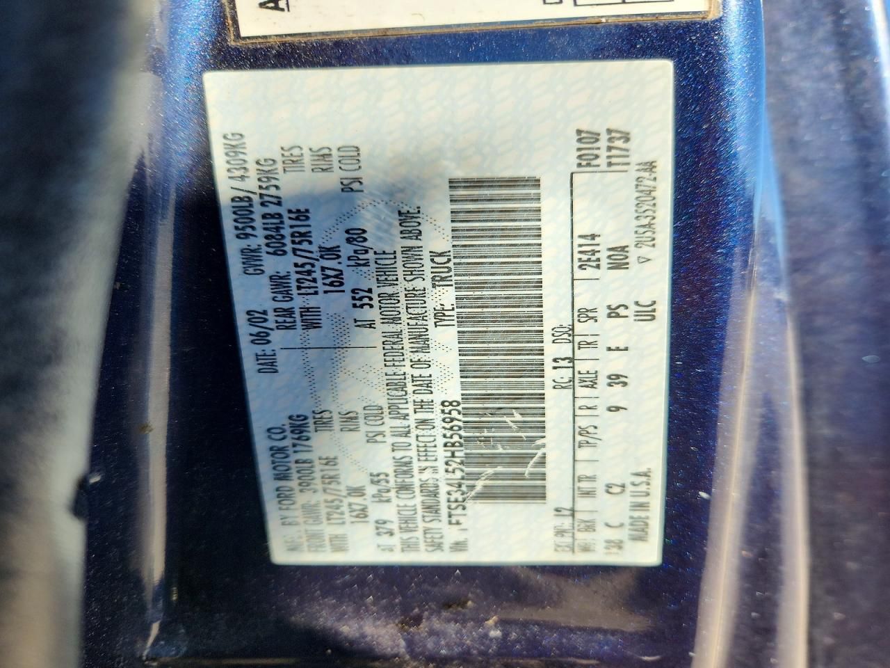 2002 Ford Econoline E350 Super Duty Van