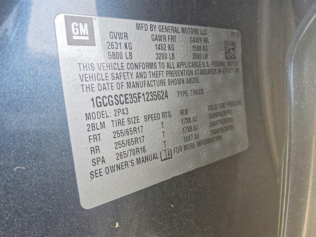 2015 Chevrolet Colorado Z71