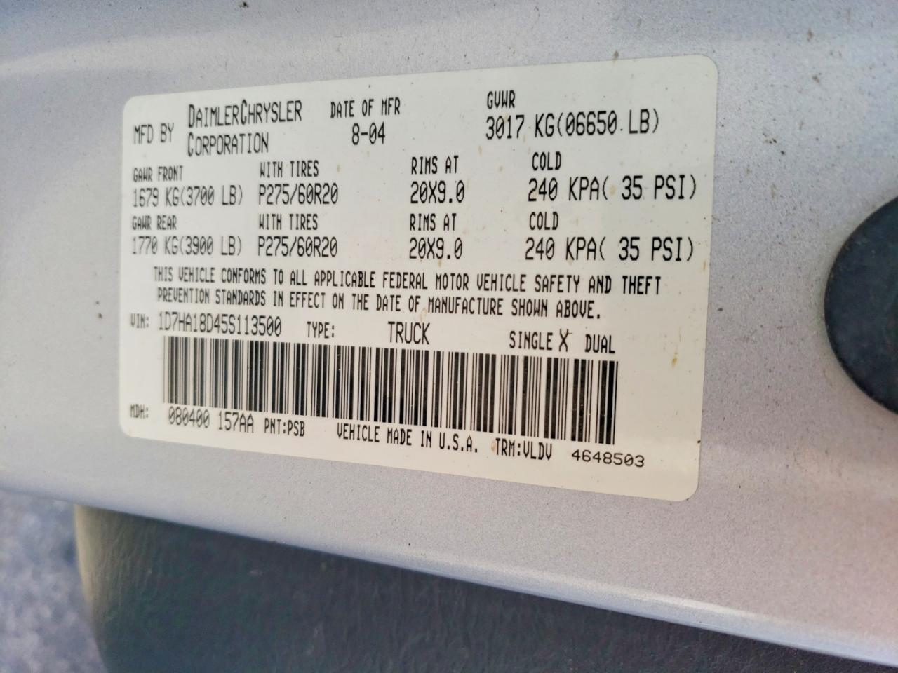 2005 Dodge Ram 1500 st