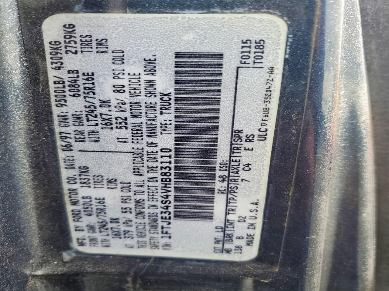 1997 Ford Econoline E350 van