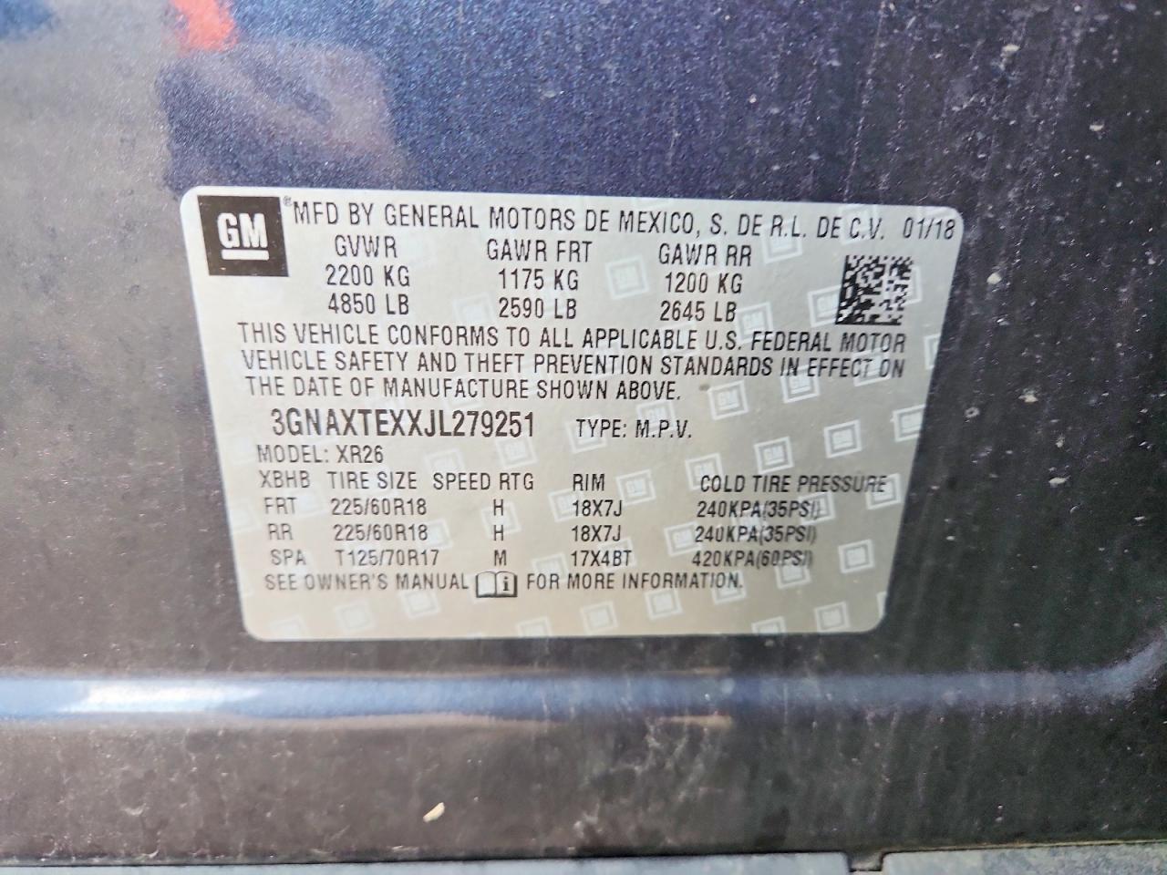2018 Chevrolet Equinox lt