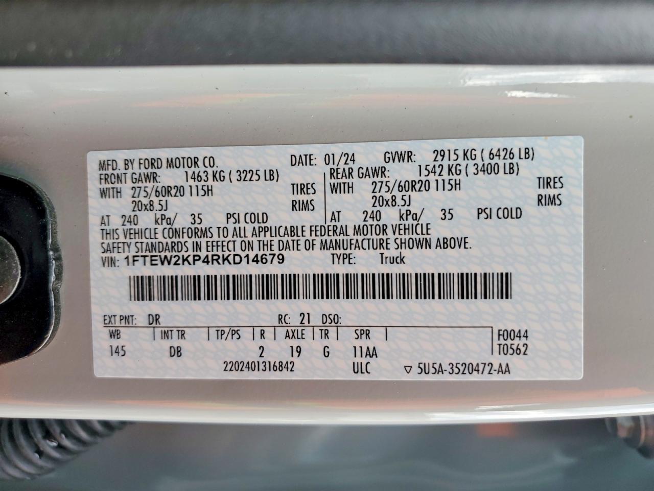 2024 Ford F150 STX