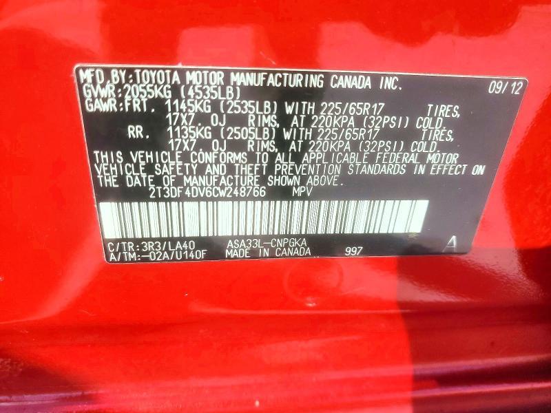 2012 Toyota Rav4 Limited