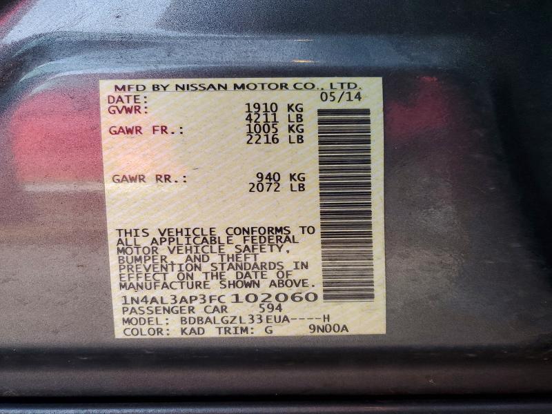 2015 Niss Altima 2.5 s