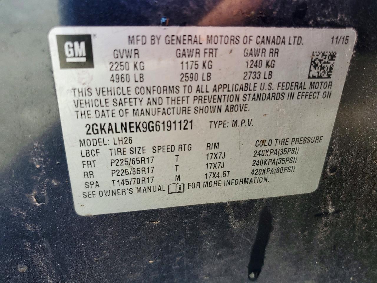 2016 GMC Terrain sle