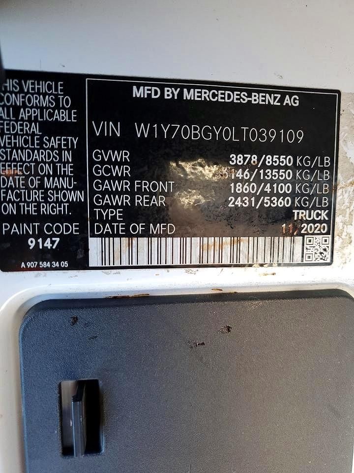 2020 Mercedes-Benz Sprinter 1500