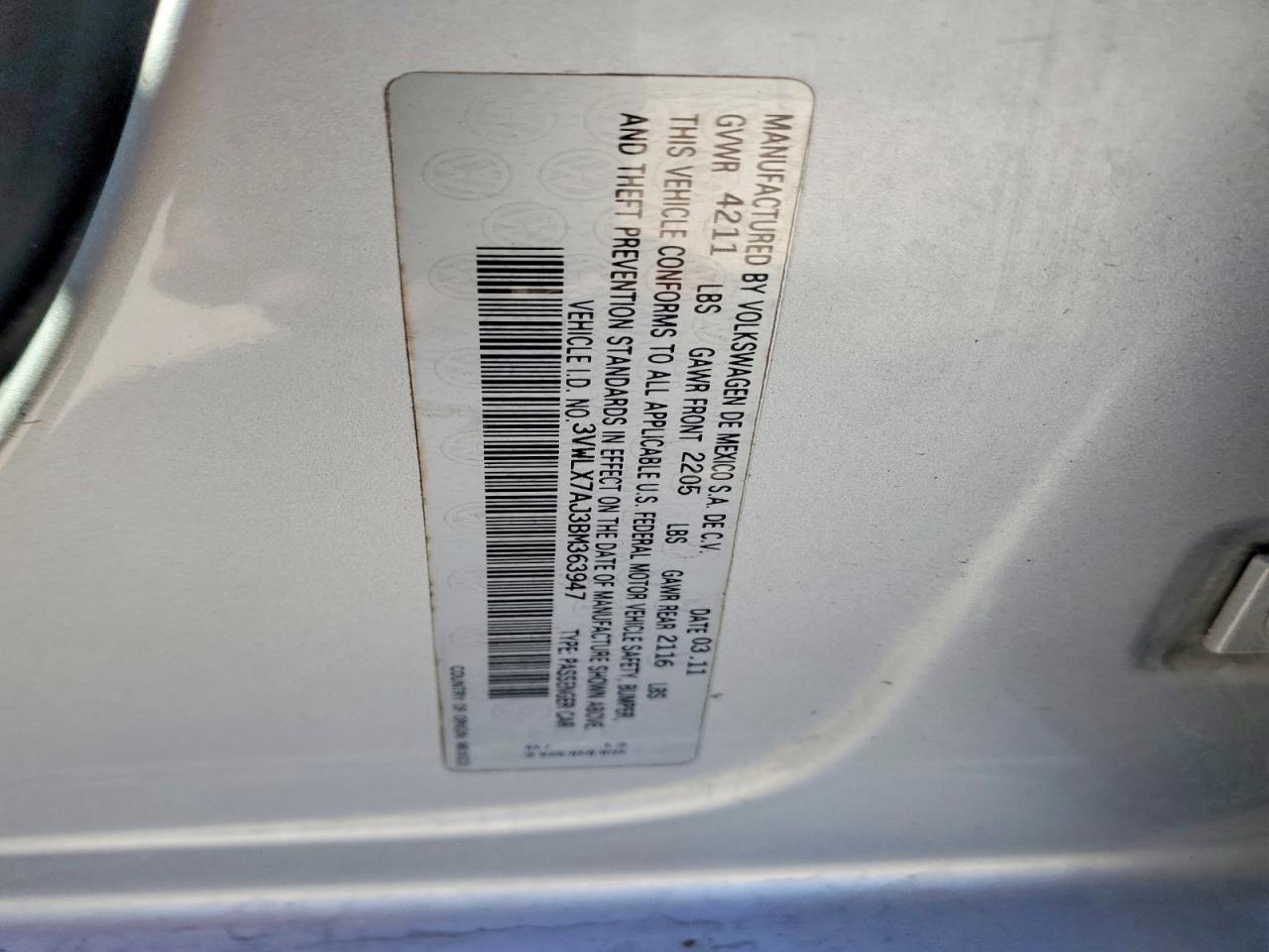 2011 Volkswagen Jetta sel