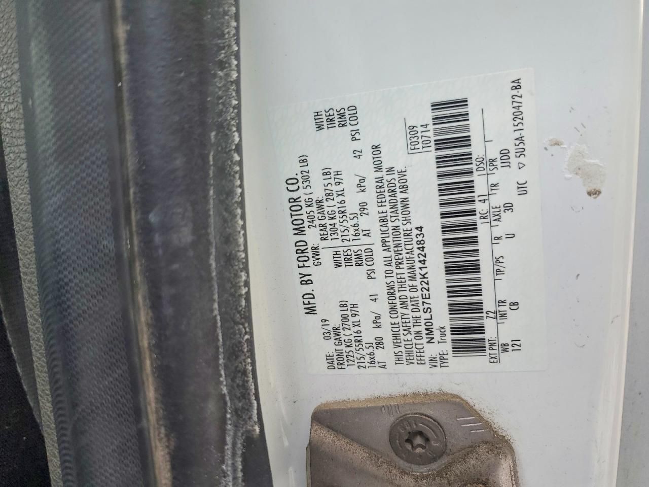 2019 Ford Transit Connect Delivery van