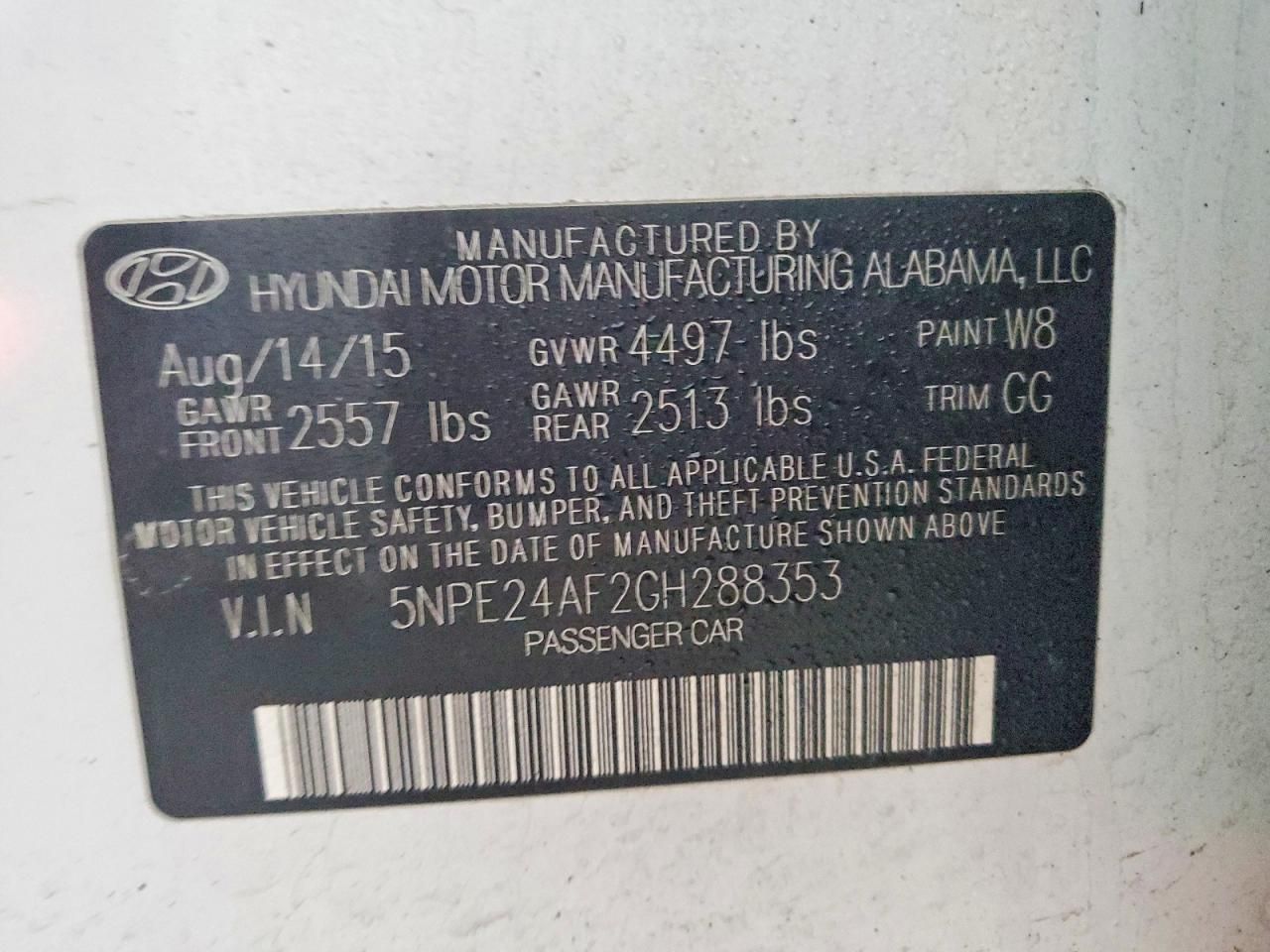 2016 Hyundai Sonata se