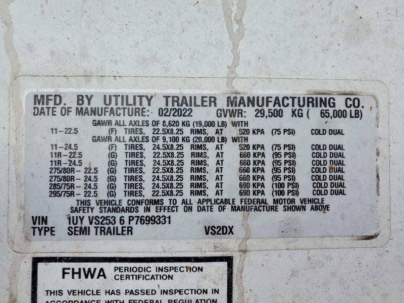 2023 Utility Vs2dx dry van Trailer