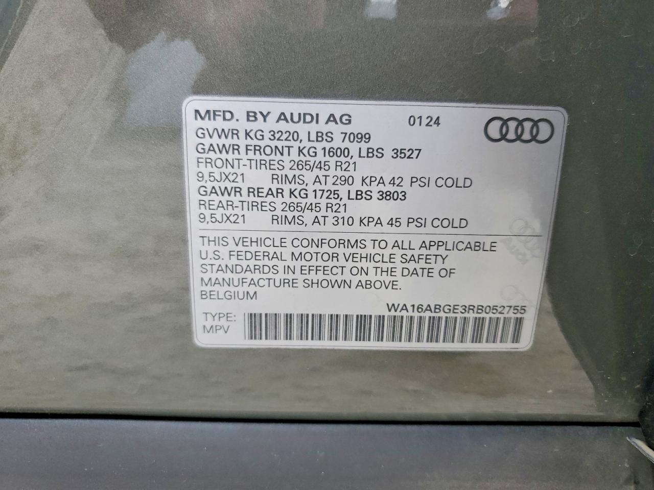 2024 Audi Q8 E-tron Prestige