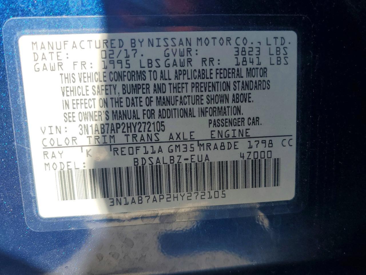 2017 Nissan Sentra s