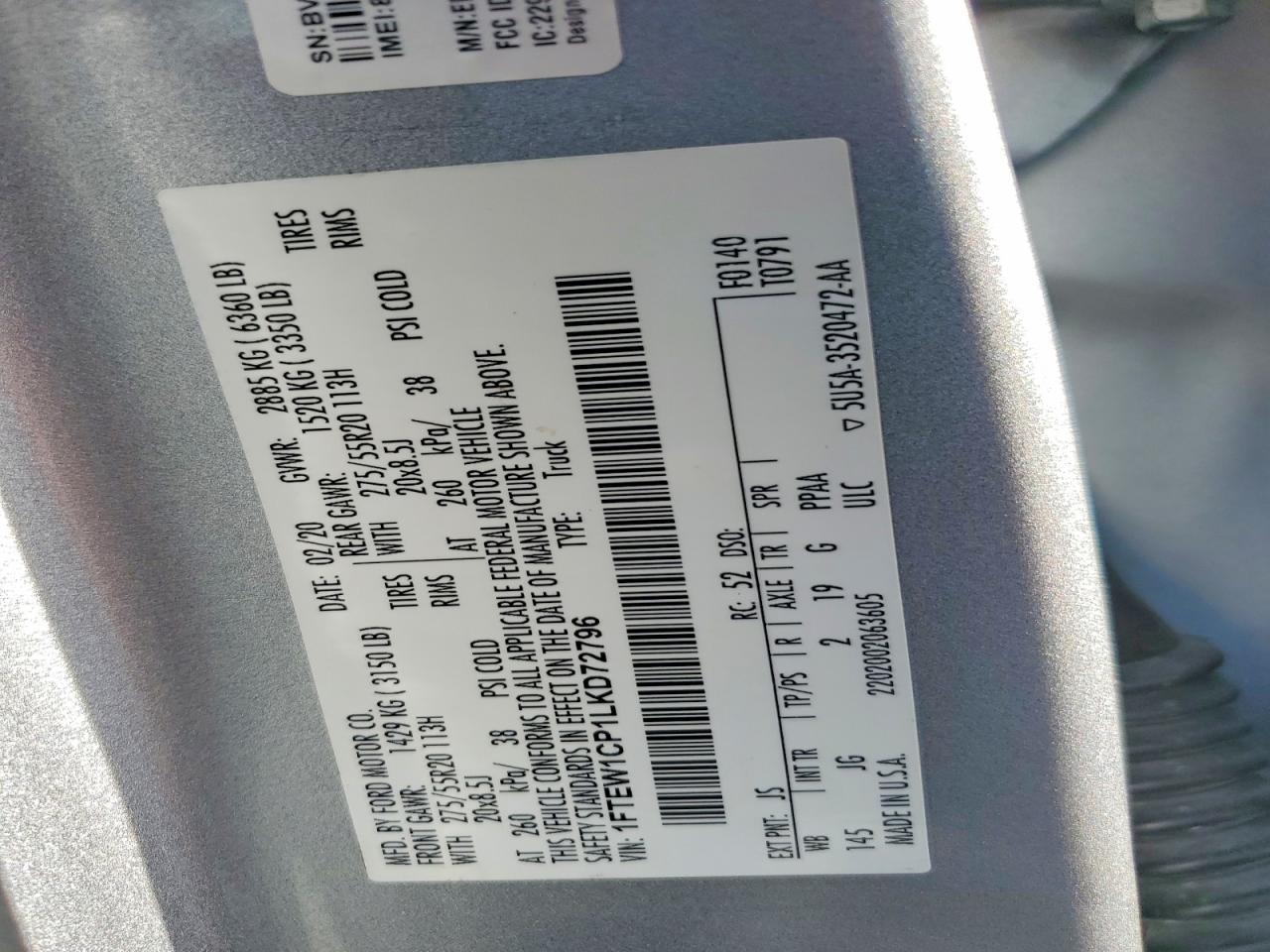 2020 Ford F150 Supercrew