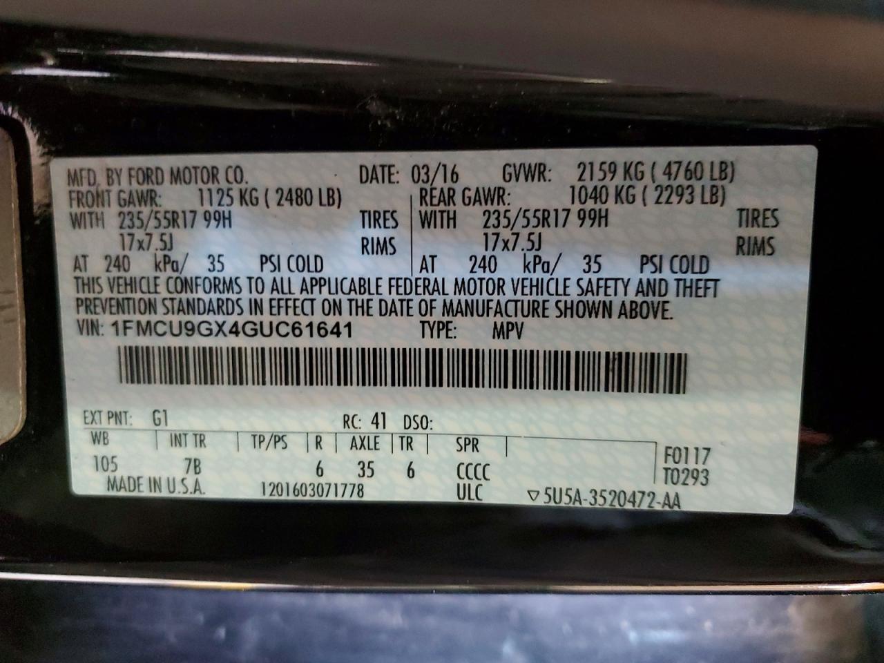2016 Ford Escape se