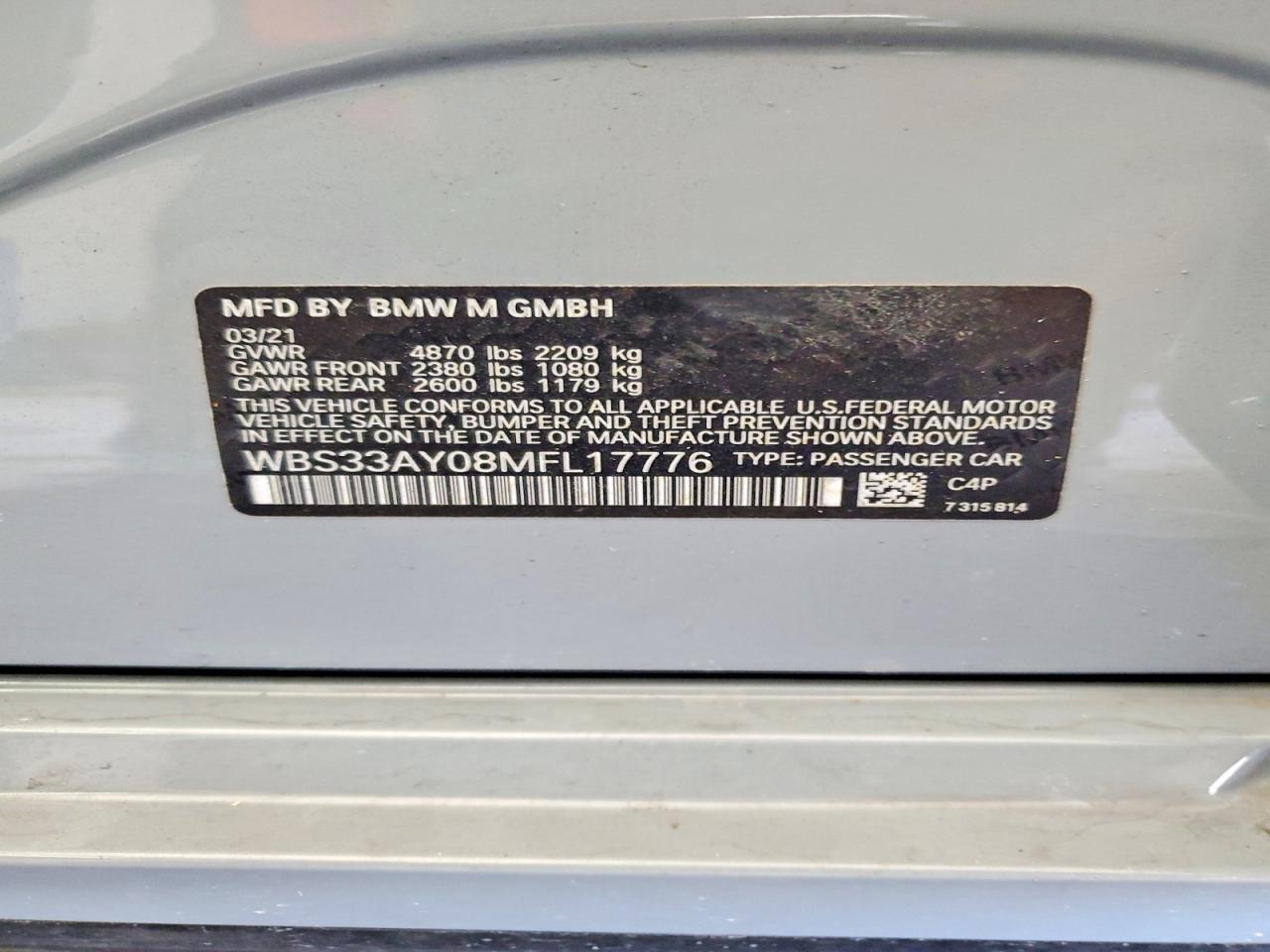 2021 BMW M3 Competition