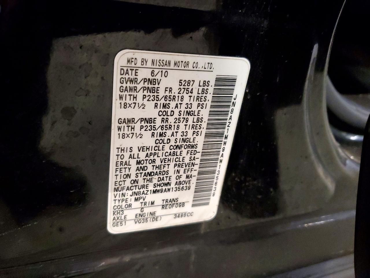 2010 Nissan Murano s