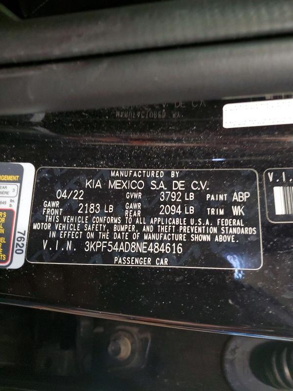 2022 KIA Forte gt Line