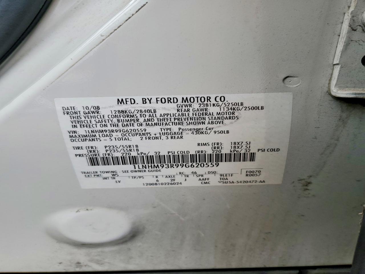 2009 Lincoln MKS