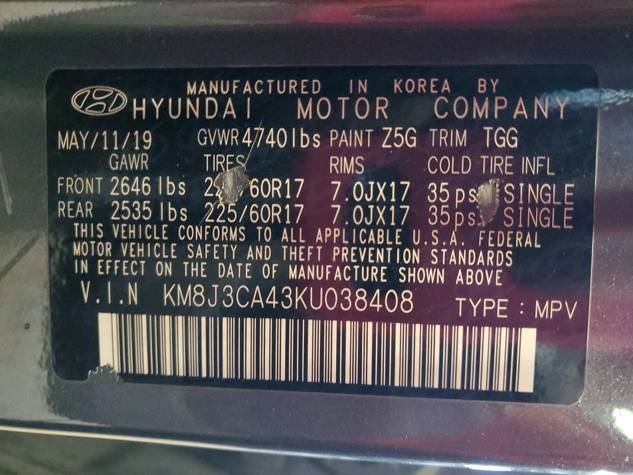 2019 Hyundai Tucson Limited