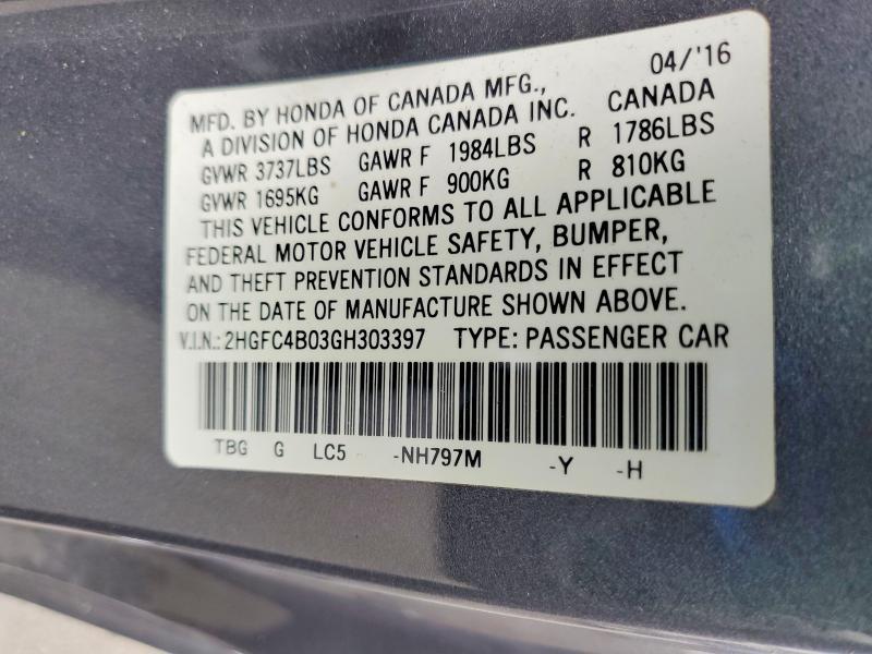 2016 Honda Civic lx