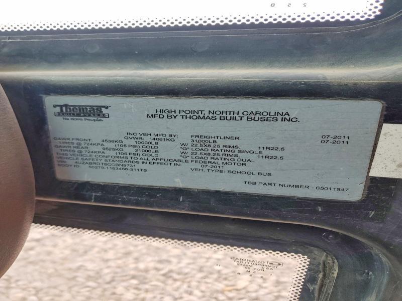 2012 Freightliner Chassis B2-School Bus