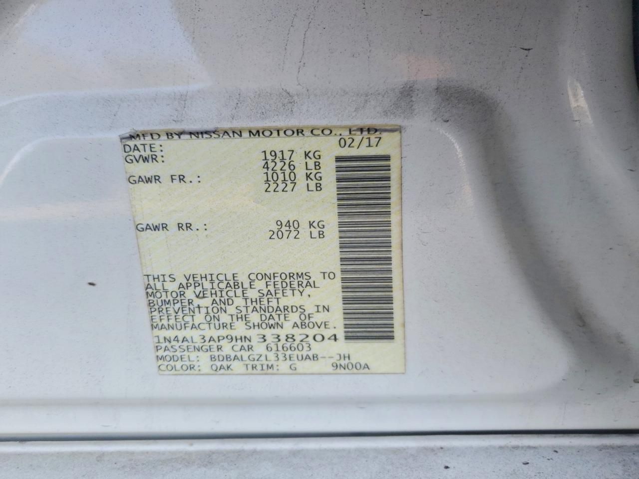 2017 Nissan Altima 2.5