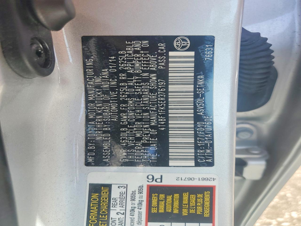 2014 Toyota Camry l