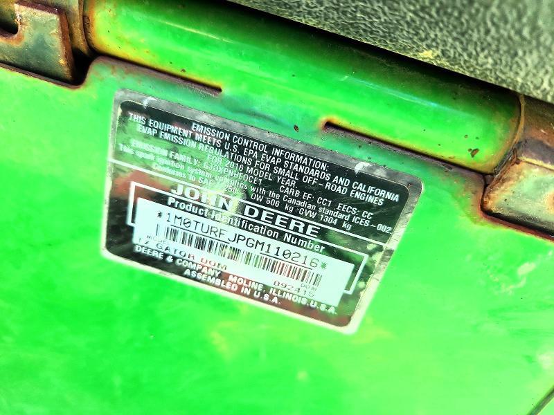 2016 John Deere Gator Utility Vehicle