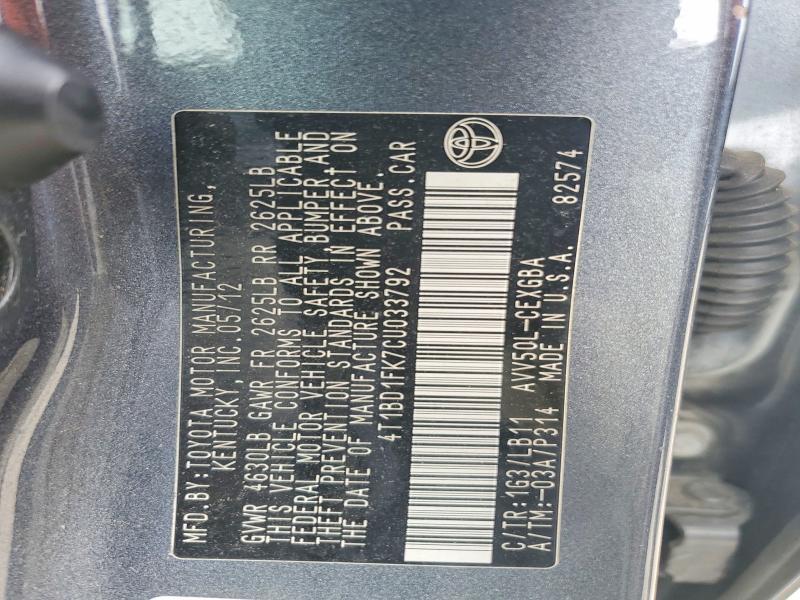 2012 Toyota Camry Hybrid