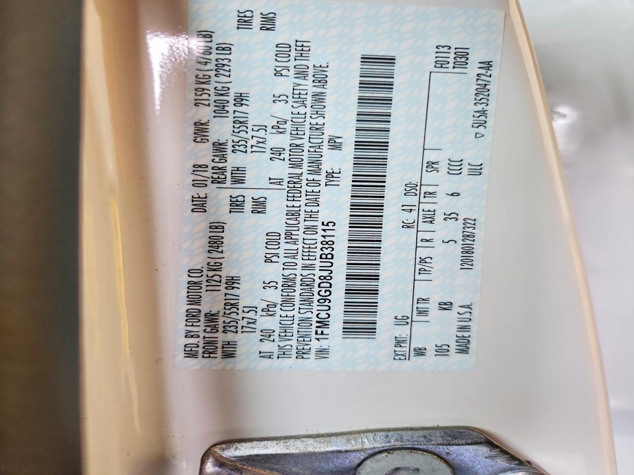 2018 Ford Escape se