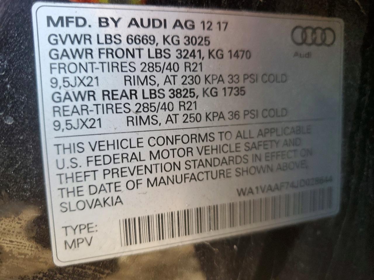 2018 Audi Q7 Prestige