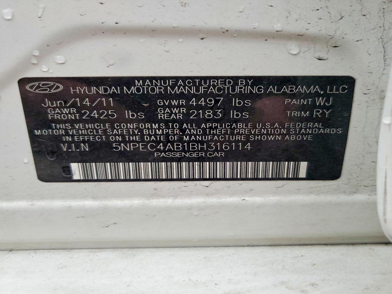 2011 Hyundai Sonata se