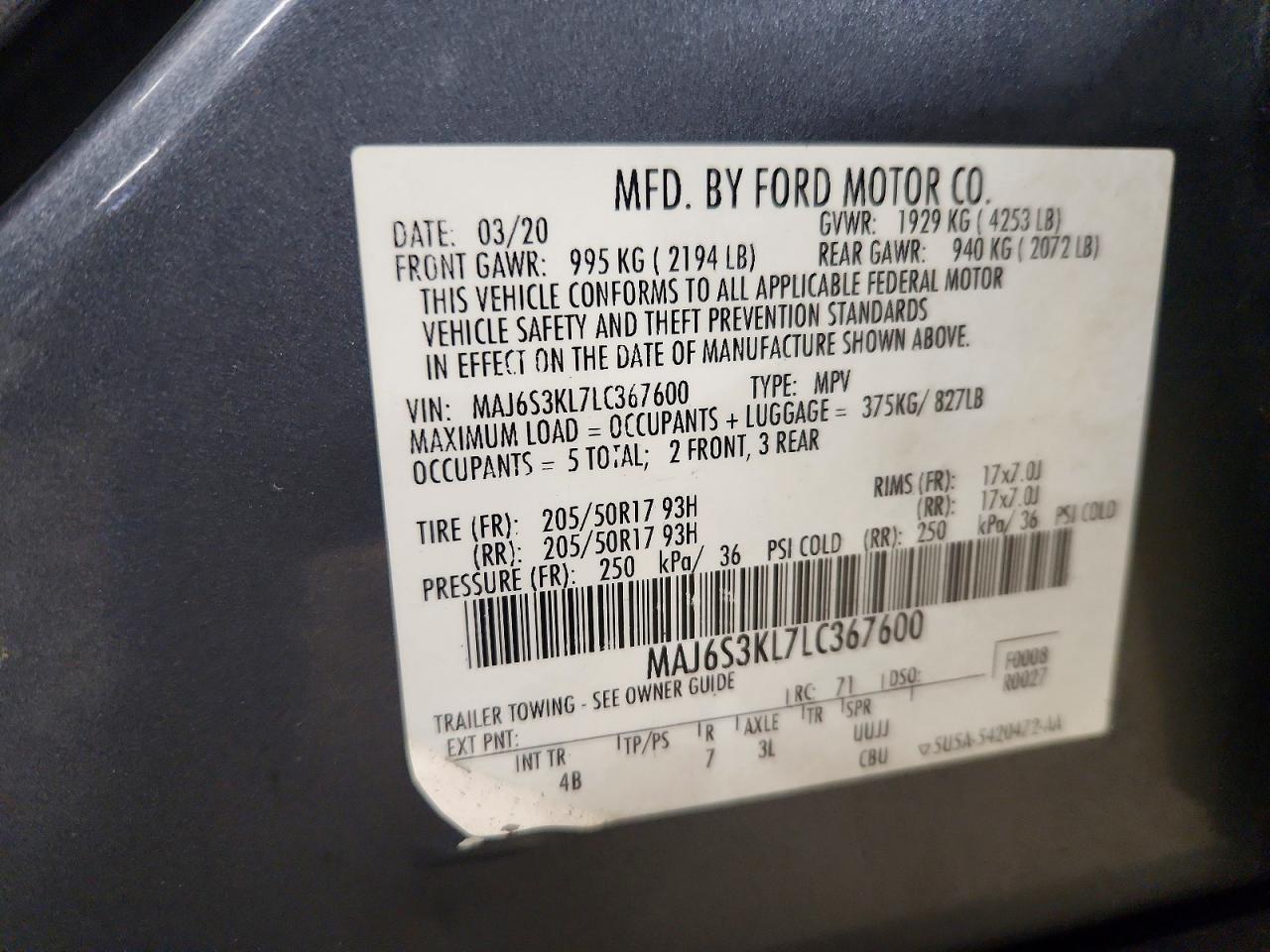 2020 Ford Ecosport Titanium