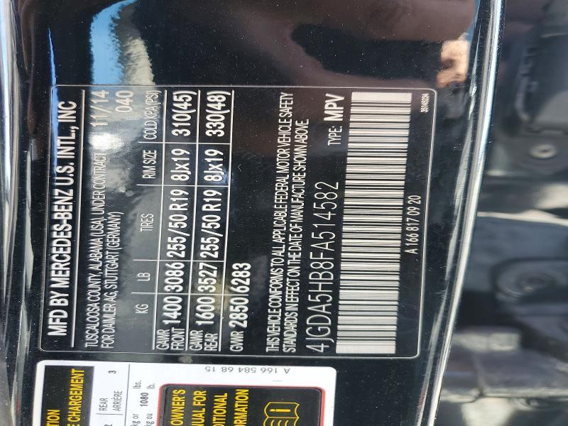 2015 Mercedes-Benz Ml 350 4matic
