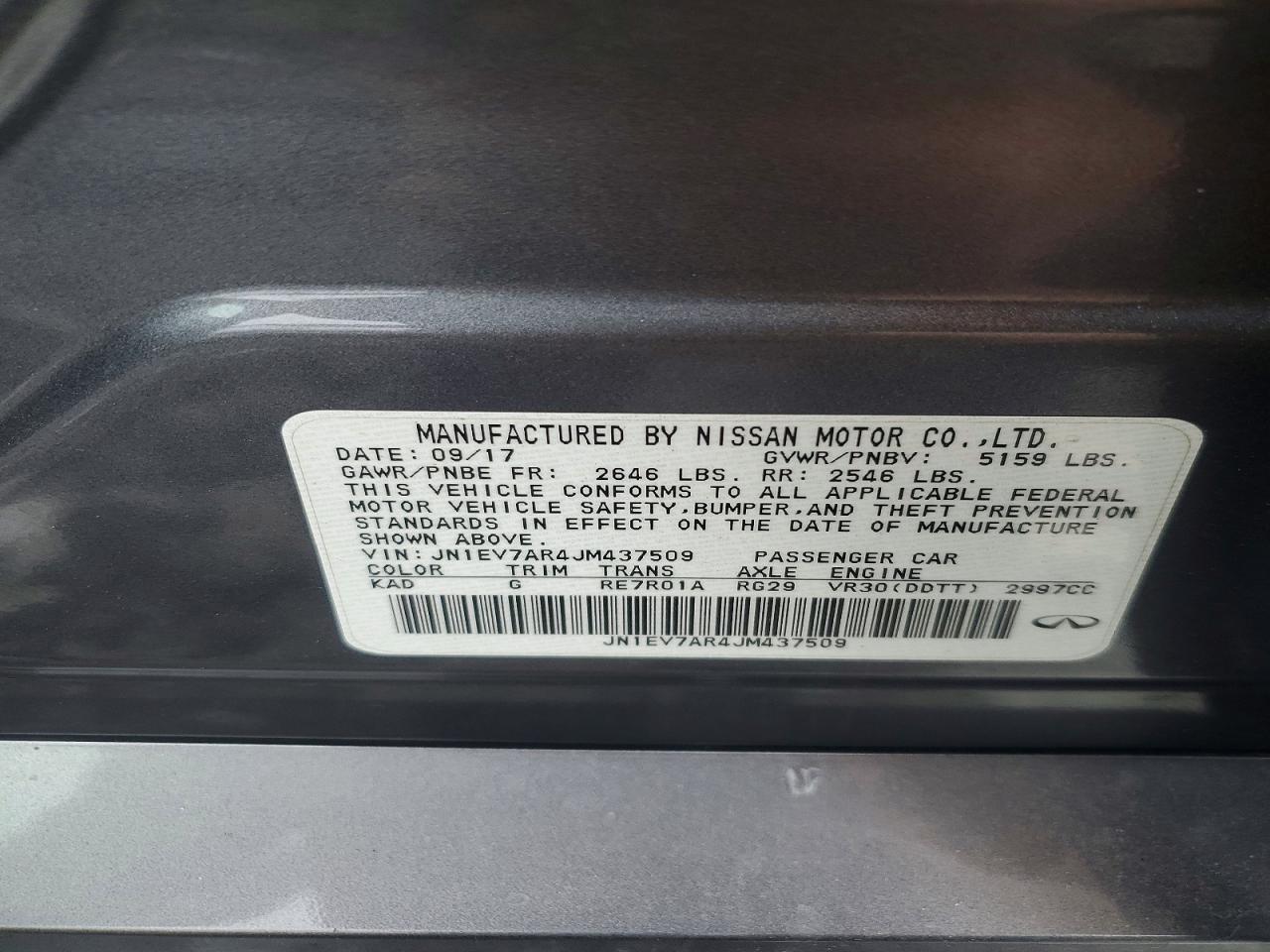 2018 Infinity Q50 3.0t Luxe