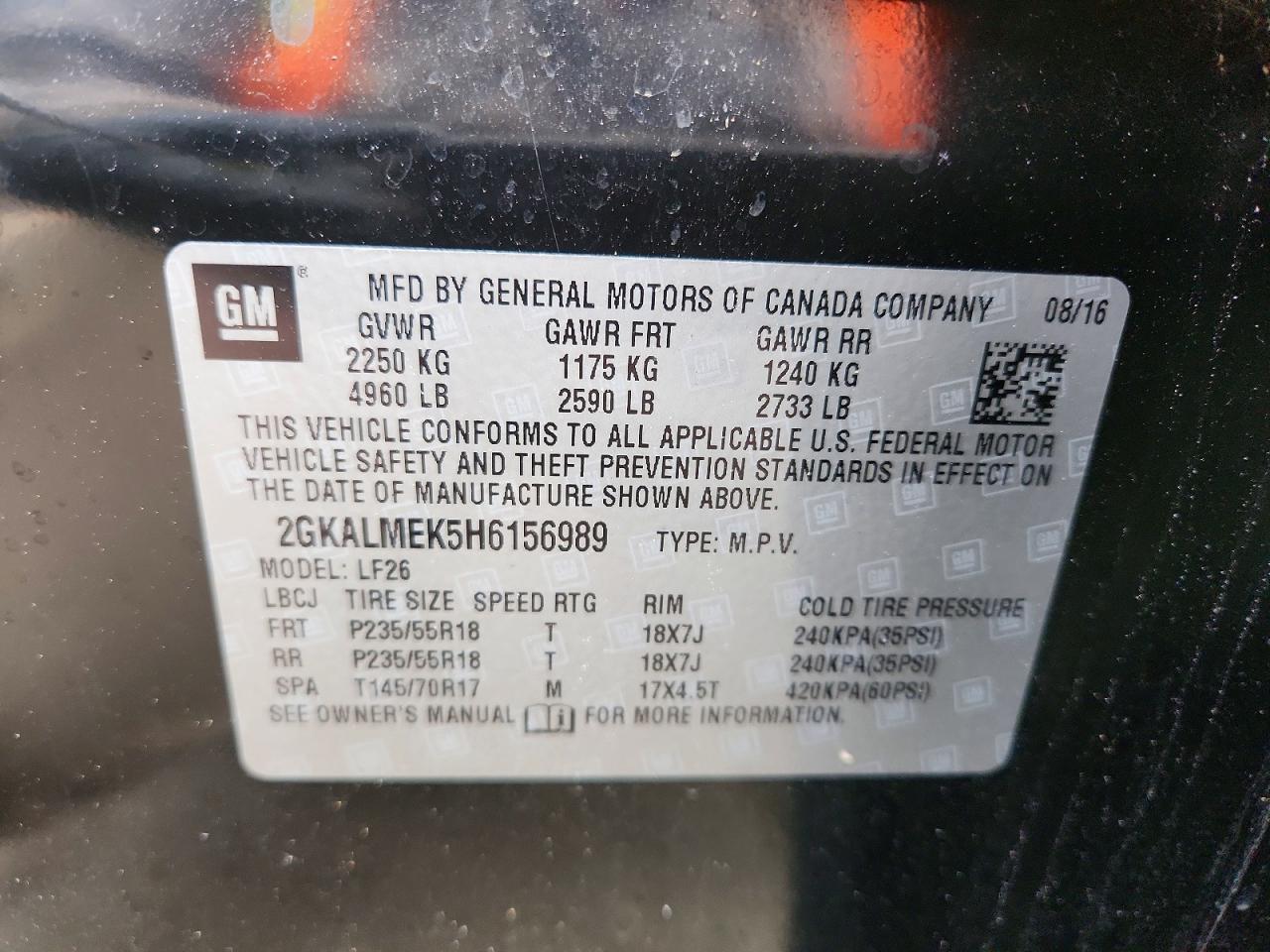 2017 GMC Terrain sle