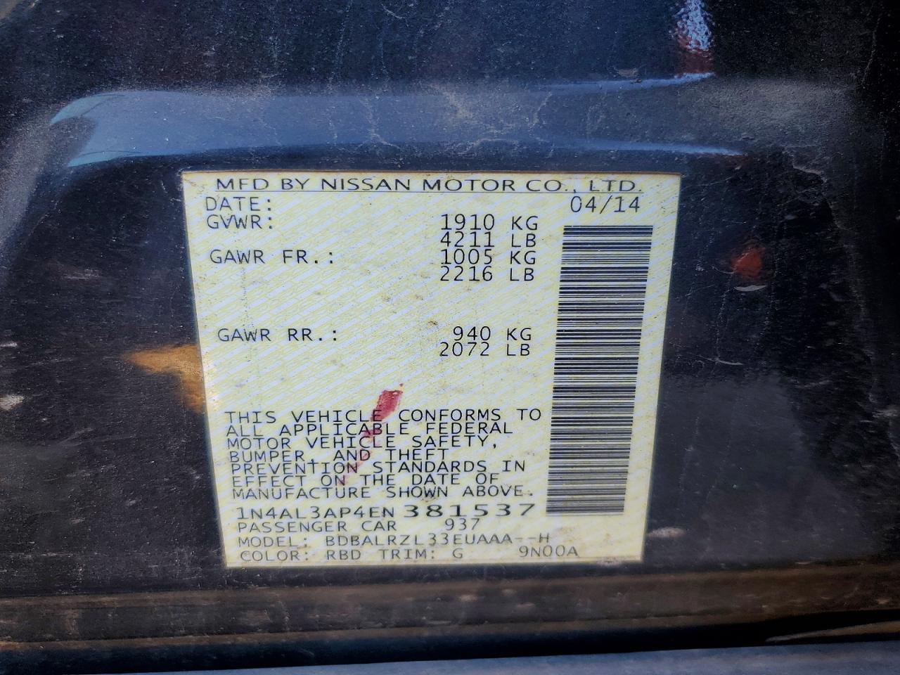 2014 Nissan Altima 2.5