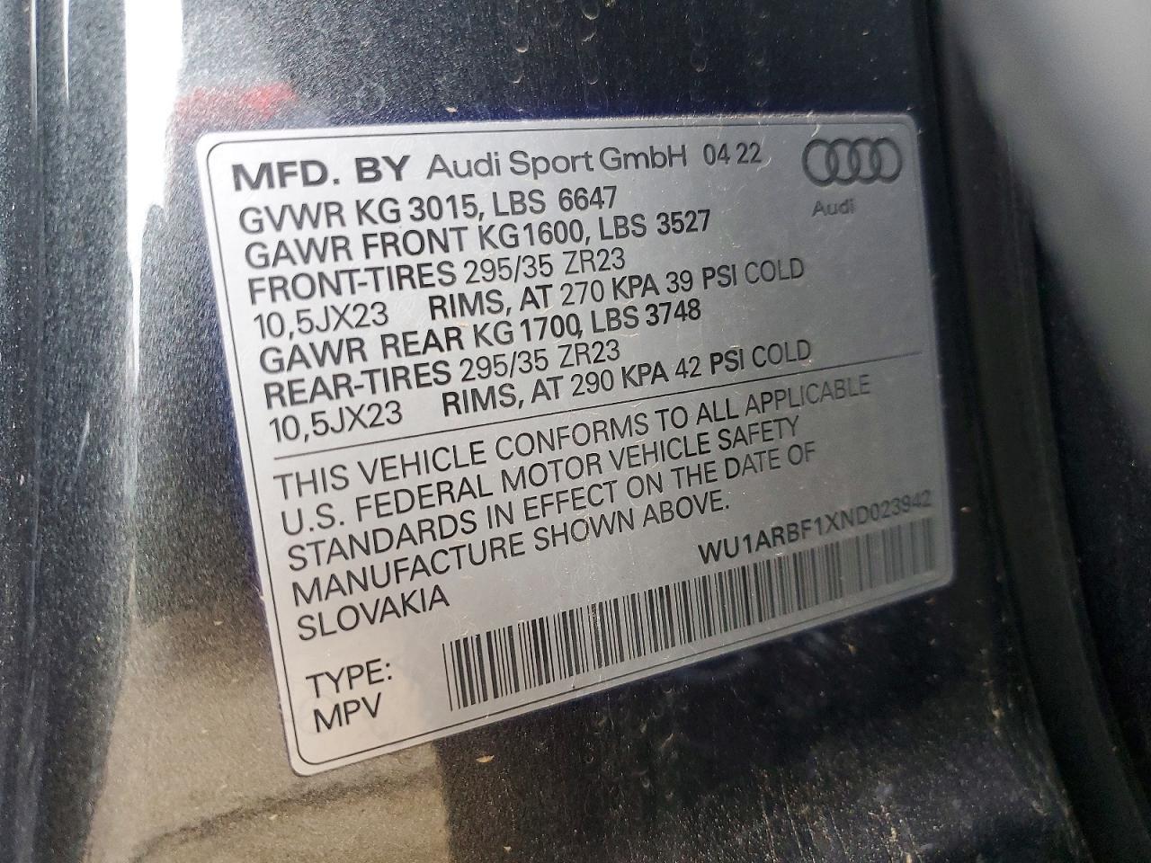 2022 Audi Rs Q8