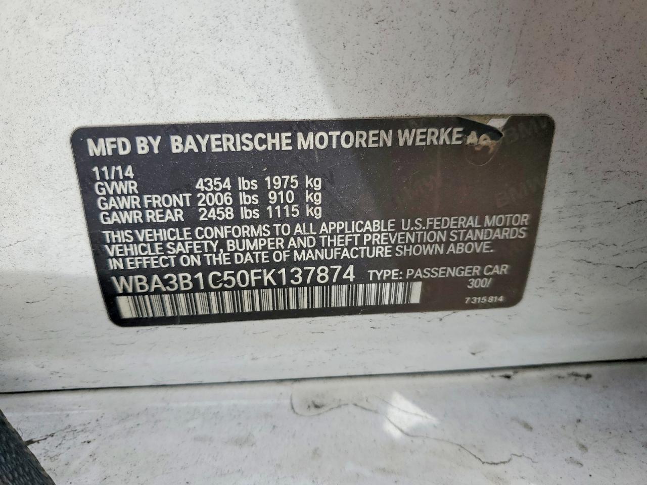 2015 BMW 320 i