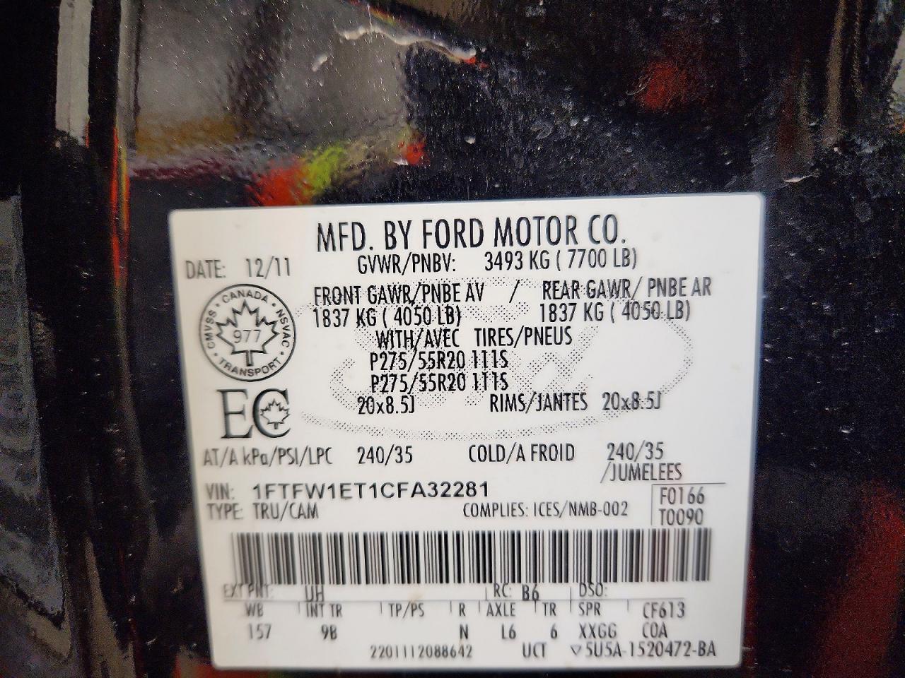 2012 Ford F150 Supercrew